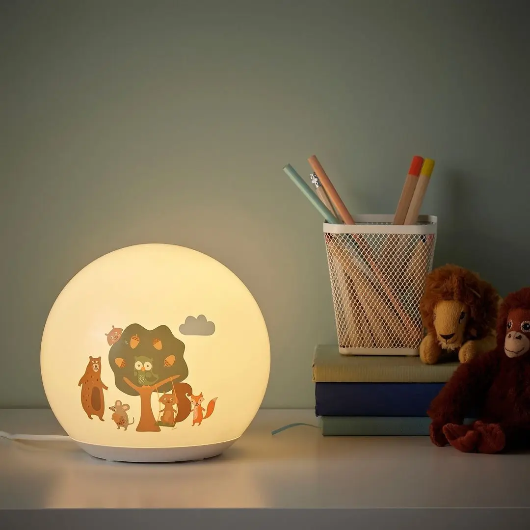 Lampa de noapte LED Ikea Brummig Padure (Alb)