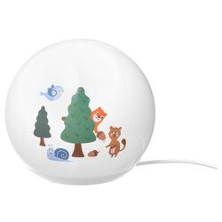 Lampa de noapte LED Ikea Brummig Padure (Alb)