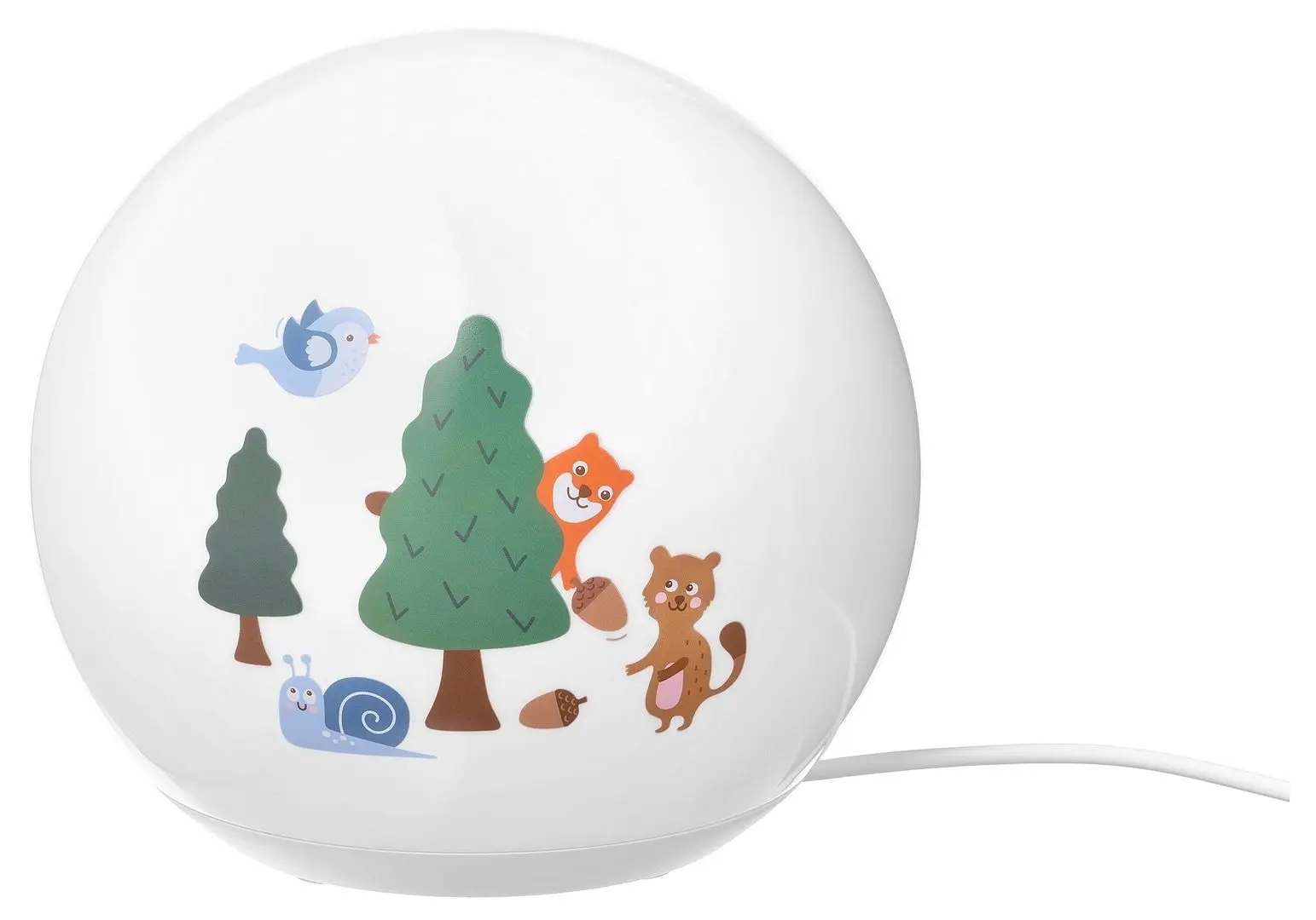 Lampa de noapte LED Ikea Brummig Padure (Alb)