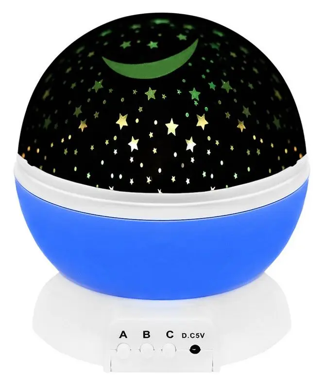 Lampa de veghe cu proiector Iso Trade 5764 (White/Blue)