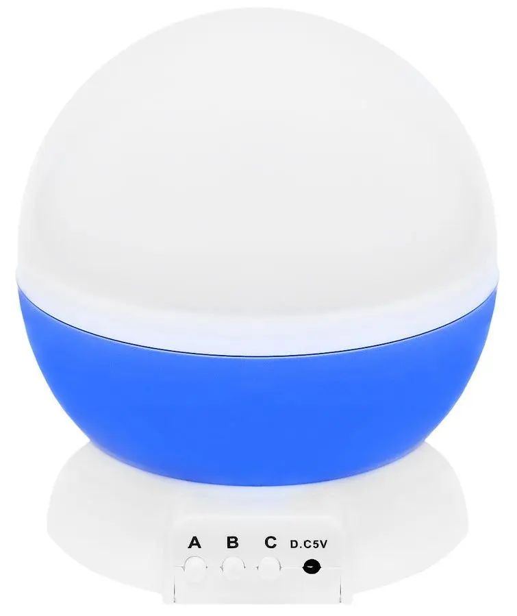 Lampa de veghe cu proiector Iso Trade 5764 (White/Blue)
