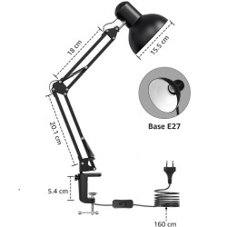Lampa de masa Lepro 3100027-EU (Black) Thumb