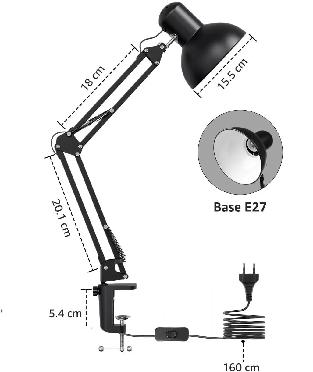 Lampa de masa Lepro 3100027-EU (Black) - 4