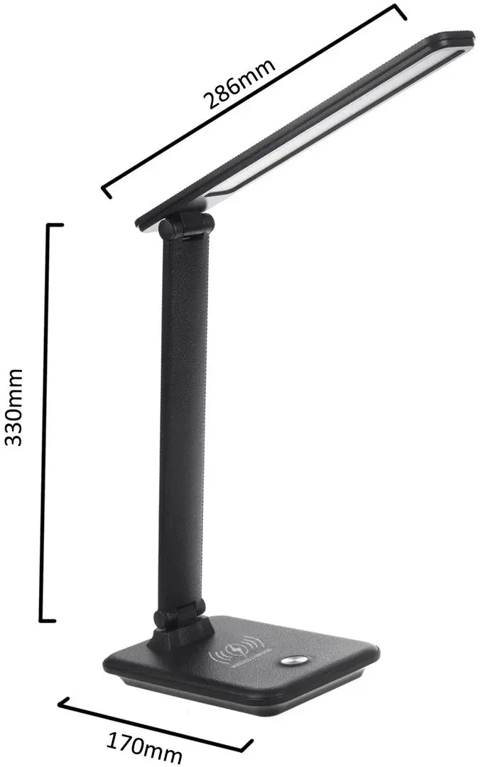 Lampa de masa cu incarcator wireless Maclean MCE616B (Black)
