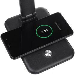 Lampa de masa cu incarcator wireless Maclean MCE616B (Black) Thumb