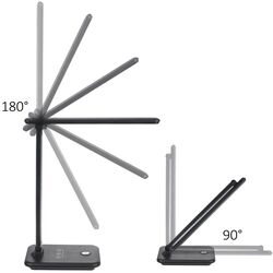 Lampa de masa cu incarcator wireless Maclean MCE616B (Black) Thumb