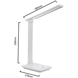 Lampa de masa cu incarcator wireless Maclean MCE616W (White) Thumb