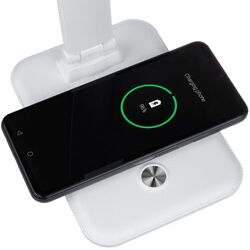 Lampa de masa cu incarcator wireless Maclean MCE616W (White) Thumb