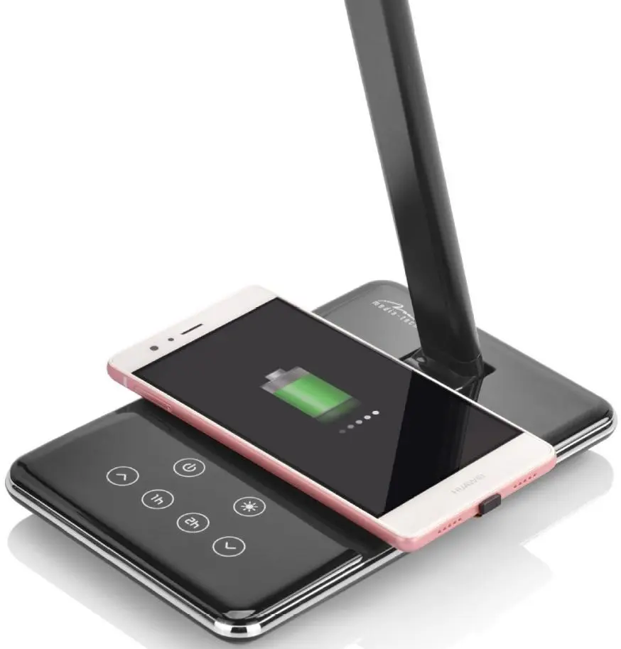 Настольная лампа с беспроводным зарядным устройством Media-Tech MT221K (Black)