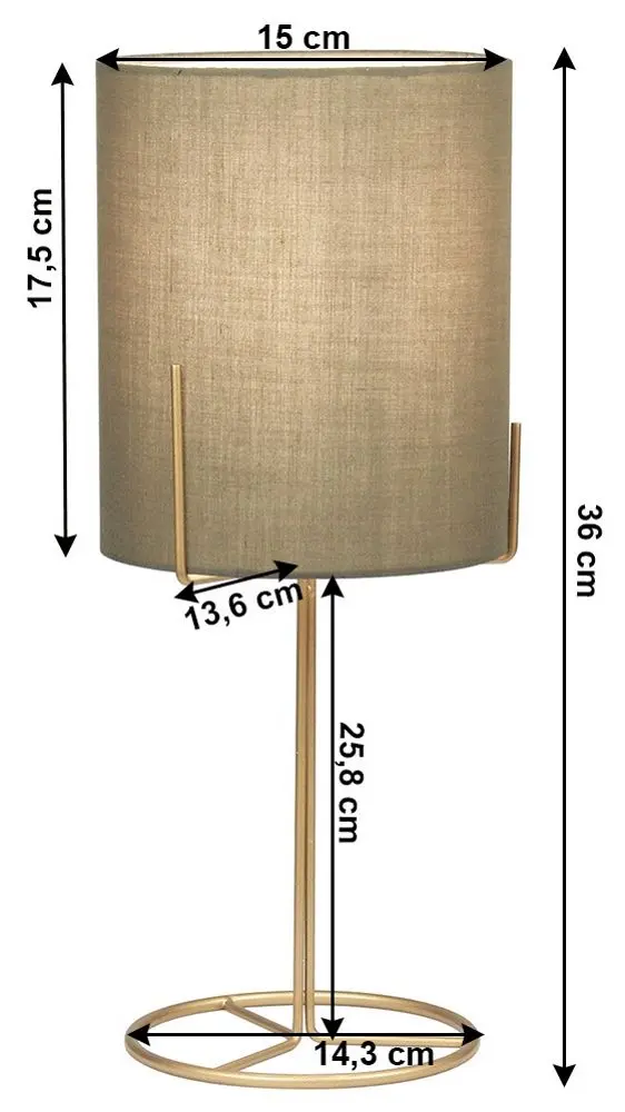 Настольная лампа Mobhaus Anele (Gray-Brown/Copper)