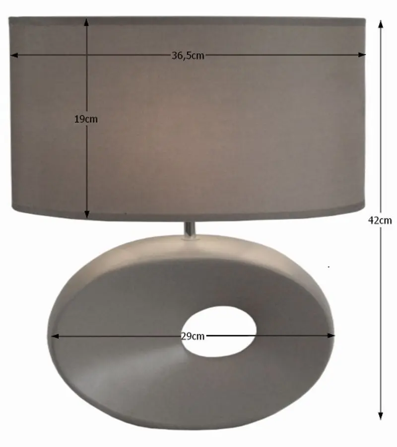 Lampa de masa Mobhaus Qenny Typ 11 AT09115 (Gray) - 3