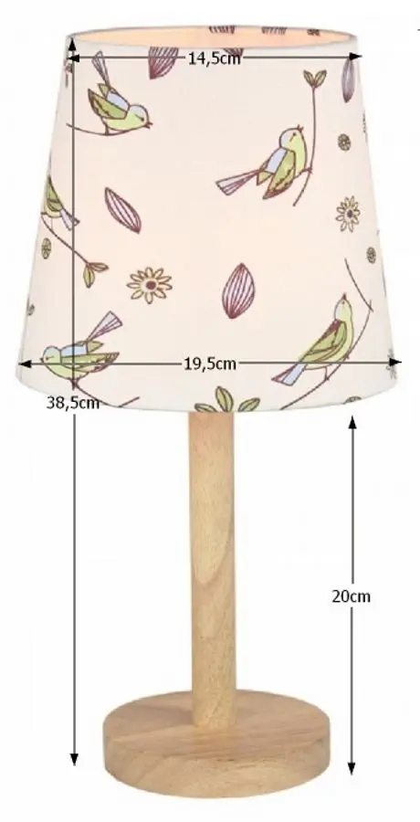 Настольная лампа Mobhaus Qenny Typ 7 LT6026 (Natural/Birds) - 3