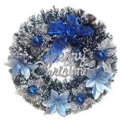 Декоративный венок Christmas Merry Christmas 37416 36cм (Blue)