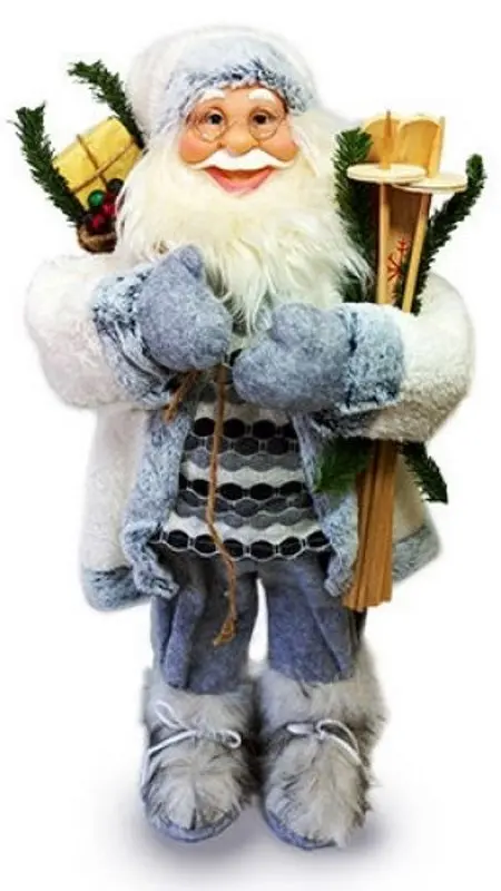 Декоративная фигурка Christmas Santa Claus 01833 (White/Grey)