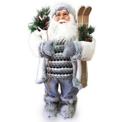 Декоративная фигурка Christmas Santa Claus 01864 (White/Grey)