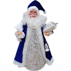 Декоративная фигурка Christmas Santa Claus 30cm (Blue/Silver)