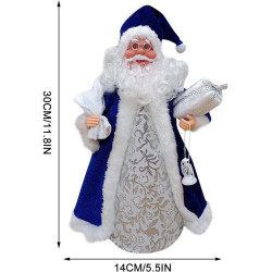 Декоративная фигурка Christmas Santa Claus 30cm (Blue/Silver) Thumb