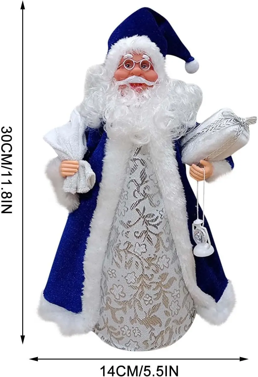 Декоративная фигурка Christmas Santa Claus 30cm (Blue/Silver) - 4
