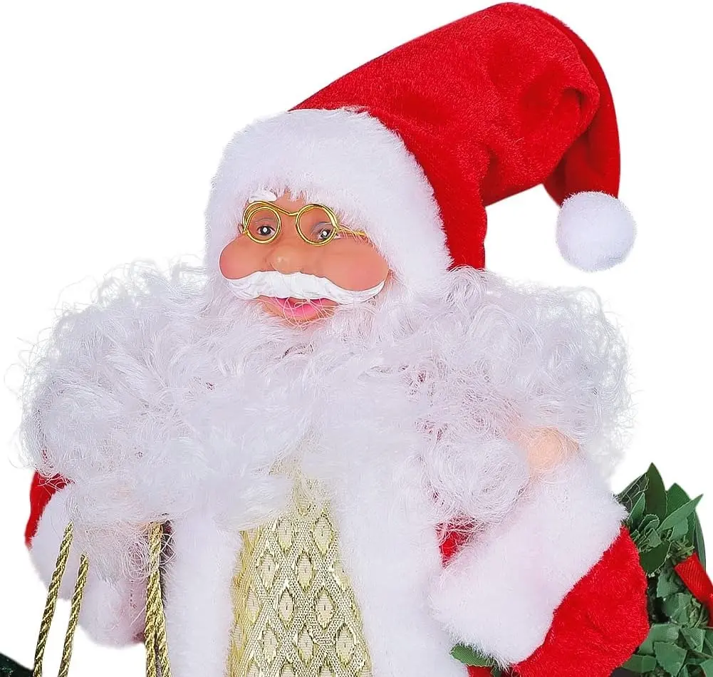 Декоративная фигурка Christmas Santa Claus 30cm (Red/Gold) - 4