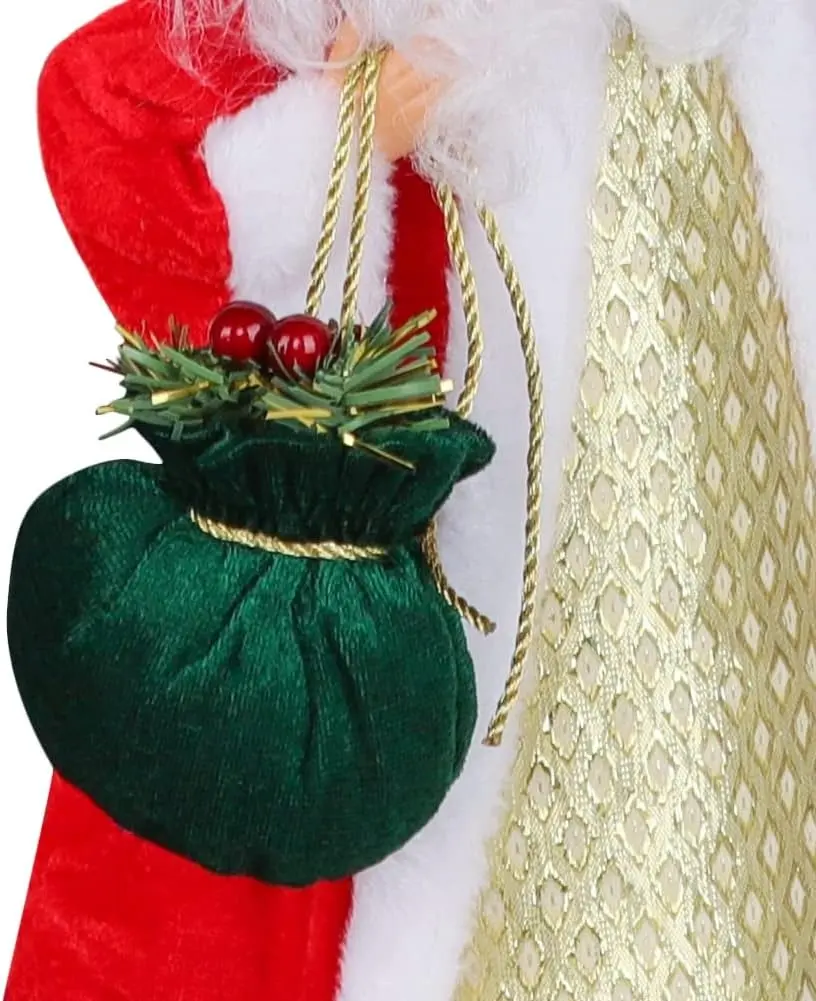 Декоративная фигурка Christmas Santa Claus 30cm (Red/Gold) - 5