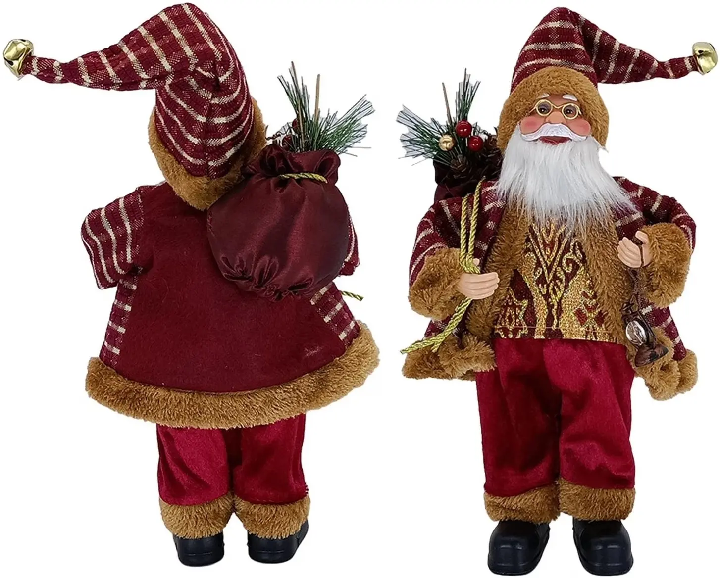 Декоративная фигурка Christmas Santa Claus 30cm (Red/Gold) - 4