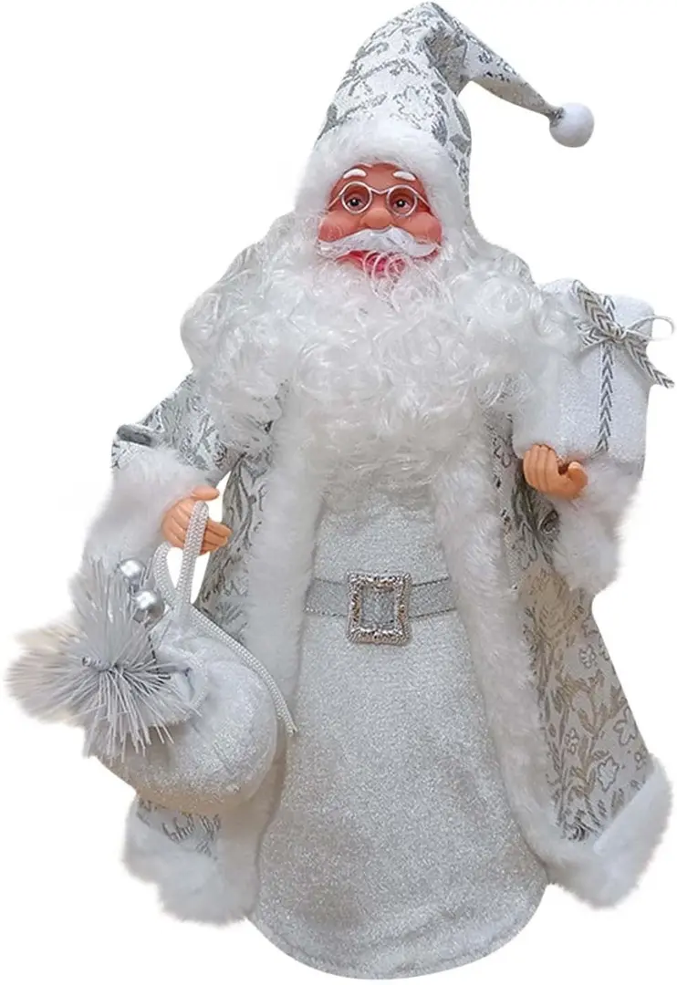 Декоративная фигурка Christmas Santa Claus 30cm (Silver)