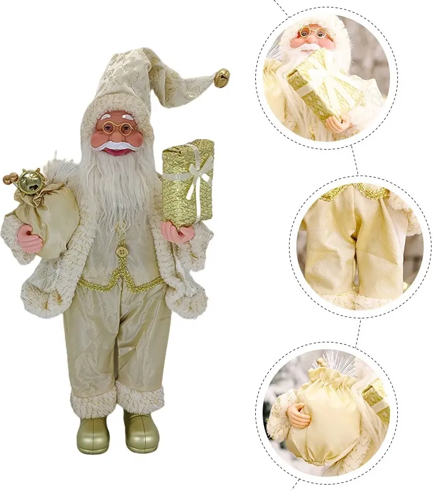 Декоративная фигурка Christmas Santa Claus 45cm (Gold) - 2