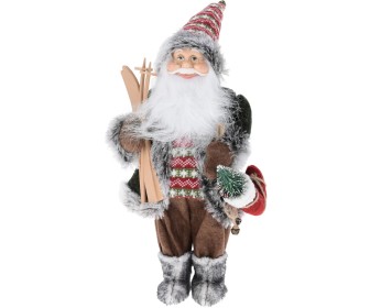 Figurină decorativă Christmas Santa Claus (Brown/Red)