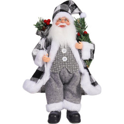 Декоративная фигурка Christmas Santa Claus Nordic Style 30cm (Grey)