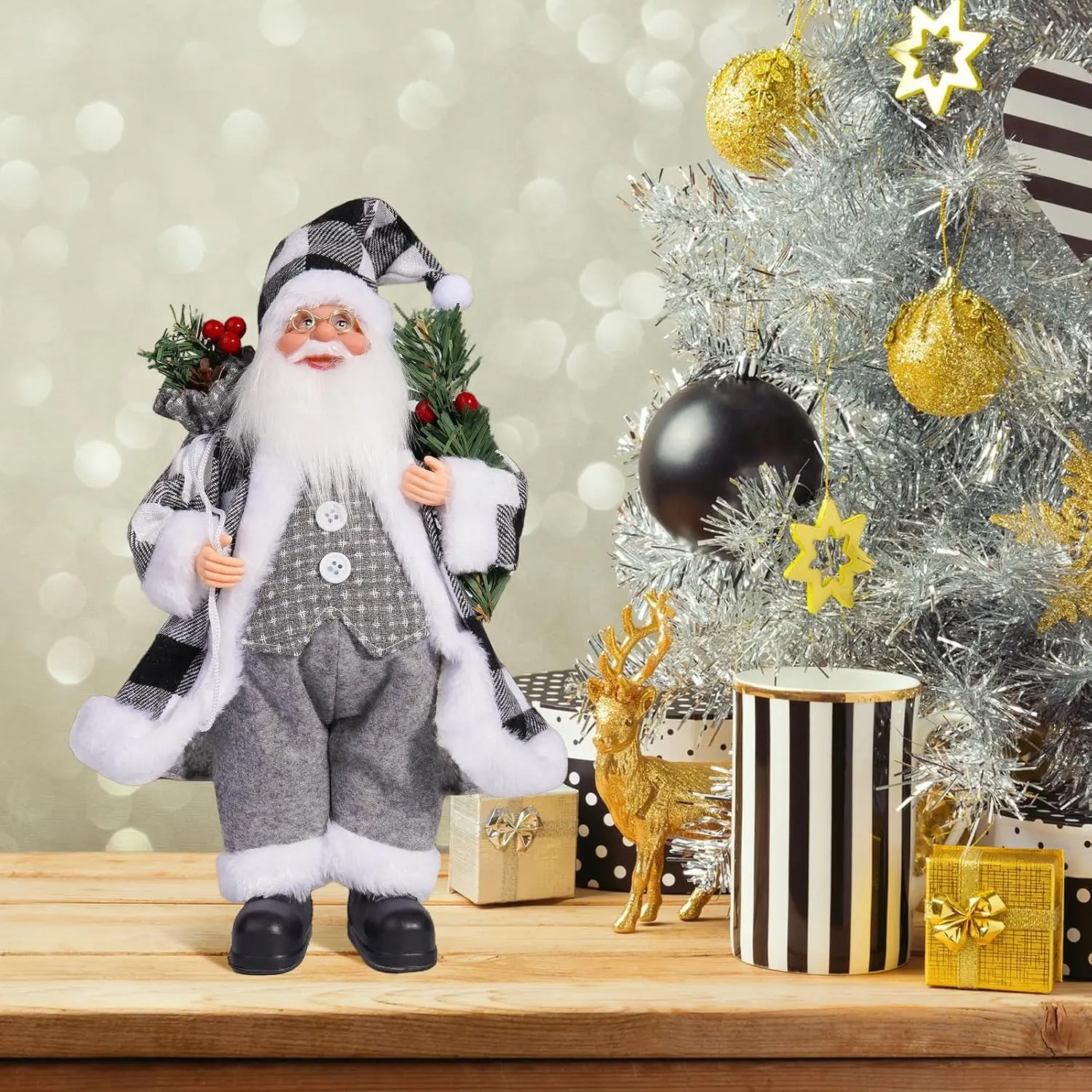 Декоративная фигурка Christmas Santa Claus Nordic Style 45cm (Grey) - 2