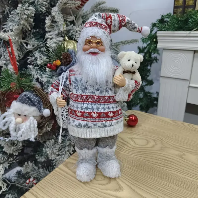 Декоративная фигурка Christmas Santa Claus Scandinavian 60cm (Silver) - 2
