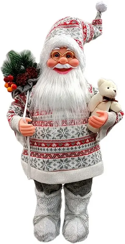 Декоративная фигурка Christmas Santa Claus Scandinavian 60cm (Silver)