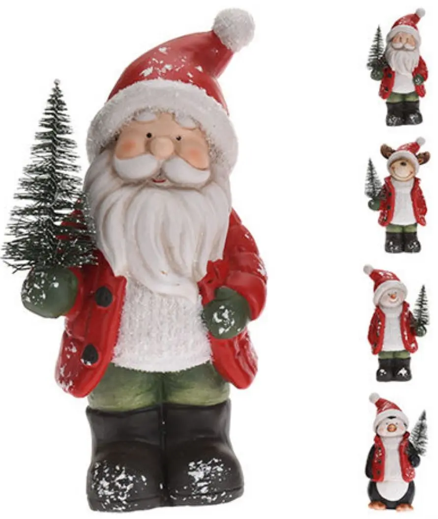 Декоративная фигурка Christmas Santa Claus with christmas tree 12821 (Red/White) - 2