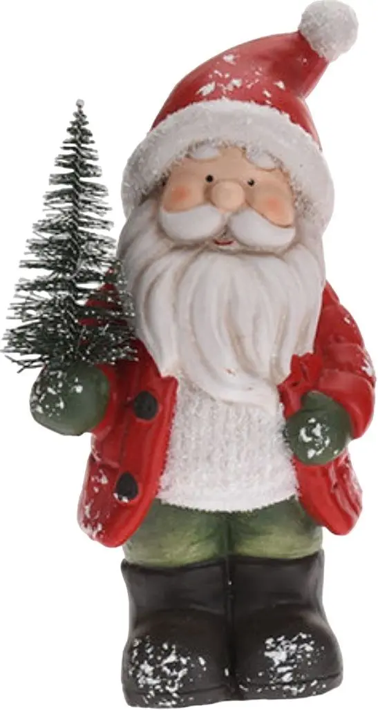 Декоративная фигурка Christmas Santa Claus with christmas tree 12821 (Red/White)