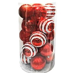 Set globuri brad Christmas 60mm (Red)