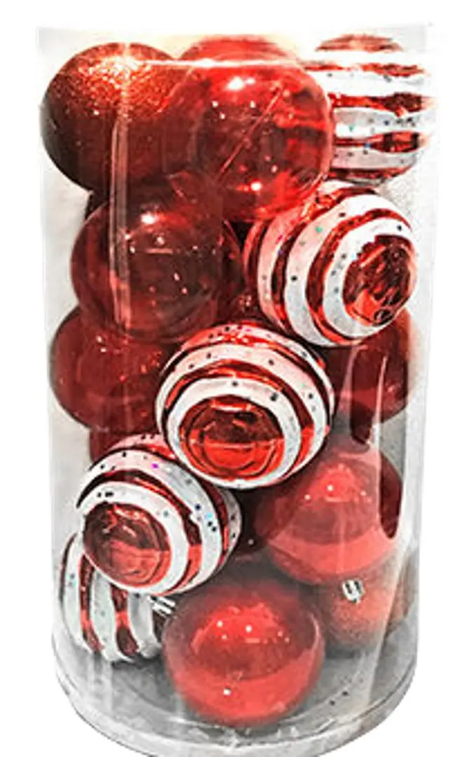 Set globuri brad Christmas 60mm (Red)