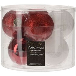 Набор елочных шаров Christmas Carol 27354 80mm (Red/White)