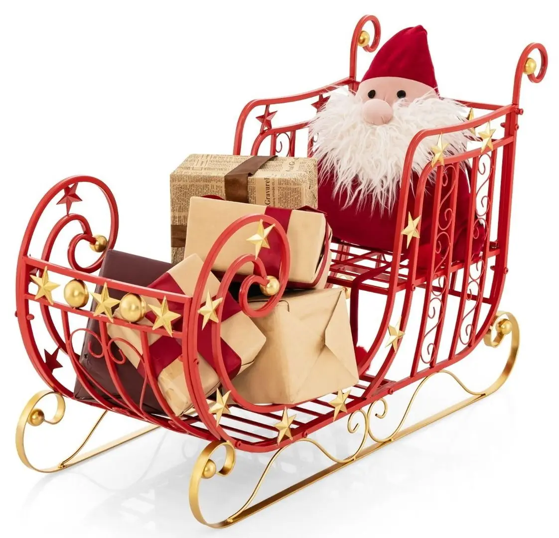 Sanie decorativa Costway CM24647 (Red) - 2