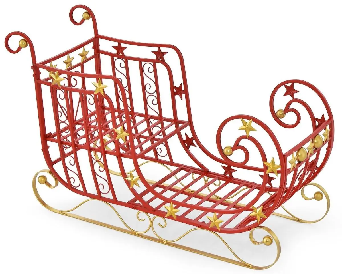 Sanie decorativa Costway CM24647 (Red)