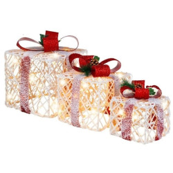 Set cutie cadou cu LED-uri Costway CM23881 3pcs (White) Thumb