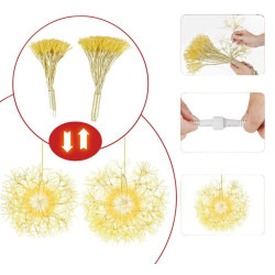 Set decoratiuni cu LED-uri Costway CM24996DE 2pcs (Gold) Thumb