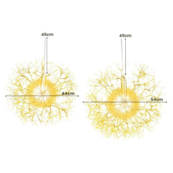 Set decoratiuni cu LED-uri Costway CM24996DE 2pcs (Gold) Thumb