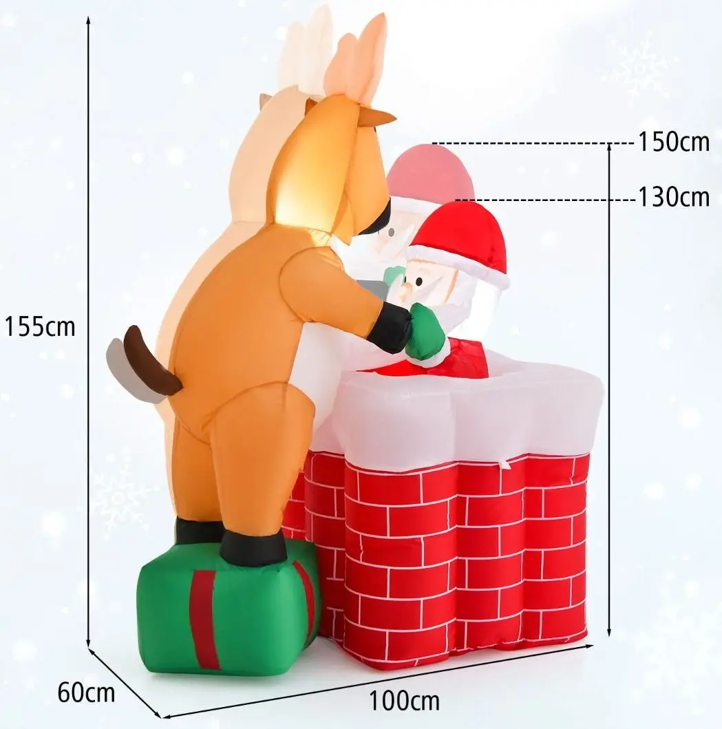 Decoratiune gonflabila Costway CM24314DE (Red/Brown) - 2