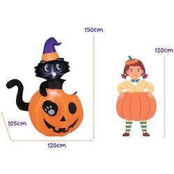 Figurina gonflabila Costway CM23897DE (Black/Orange) Thumb