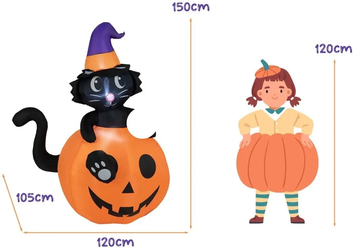 Figurina gonflabila Costway CM23897DE (Black/Orange) - 2