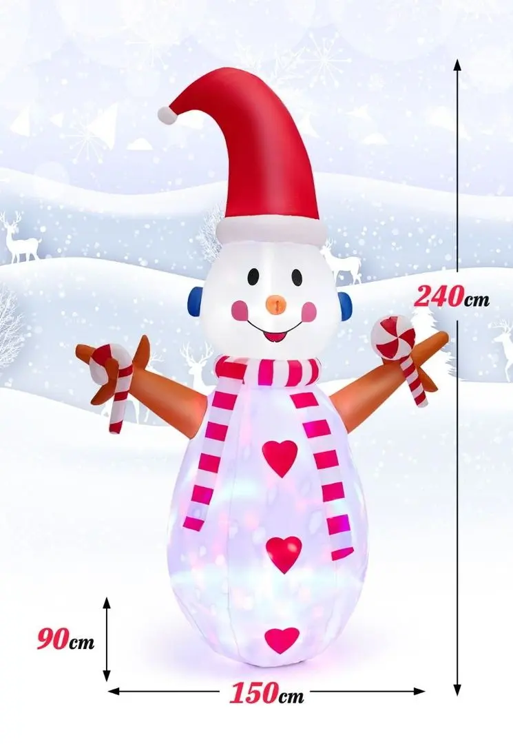 Figurina gonflabila Costway CM24088DE (White/Red) - 2