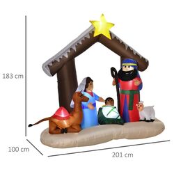 Надувной рождественский вертеп Homcom 844-427V90 (Multicolor) Thumb