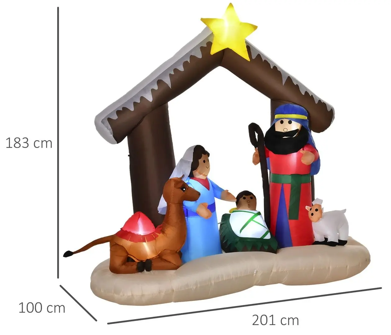 Надувной рождественский вертеп Homcom 844-427V90 (Multicolor)