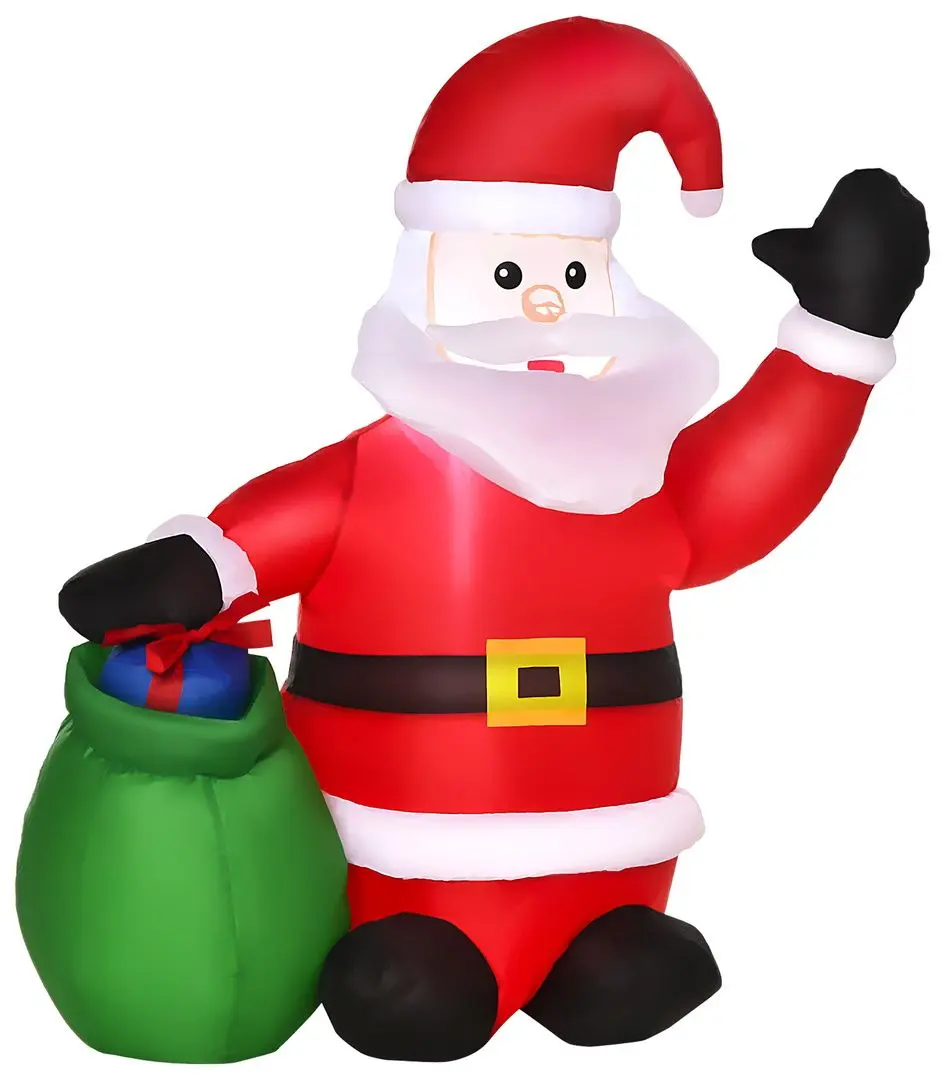 Mos Craciun gonflabil LED Homcom 844-006 1.2m (Red)