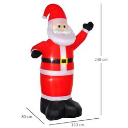 Надувной Санта-Клаус LED Homcom 844-162 2.4м (Red) Thumb